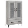 vidaXL Visoka komoda siva boja hrasta 69,5x31x115 cm konstruirano drvo