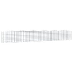 vidaXL Lučna gabionska povi&scaron;ena gredica 600x50x100cm pocinčano željezo