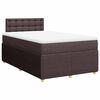 vidaXL Krevet box spring s madracem tamnosmeđi 120 x 190 cm od tkanine