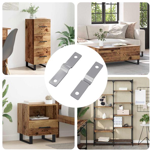 vidaXL Udarna ploča 2 pcs Srebrno 50 x 10 x 1,2 mm Željezo