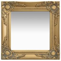 vidaXL Zidno ogledalo u baroknom stilu 40 x 40 cm zlatno