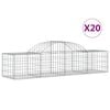 vidaXL Lučne gabionske ko&scaron;are 20 kom 200x50x40/60 cm pocinčano željezo