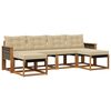 vidaXL Set vanjskih sofa s jastukom 6 pcs Prirodna i bež