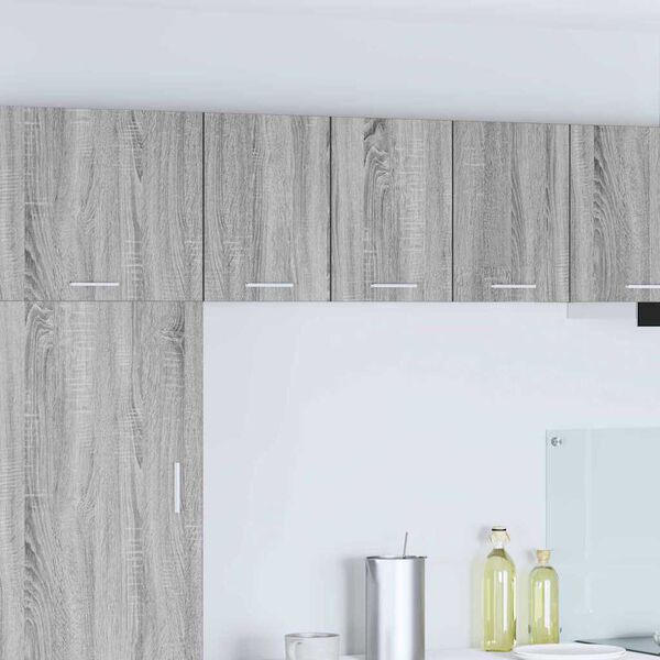 vidaXL Viseći ormarić 2 pcs Siva Sonoma i bijela 30 x 31 x 40 cm