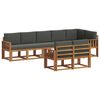 vidaXL Set vanjskih sofa s jastukom 8 pcs Prirodna i antracit