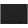 vidaXL Viseći ormarić "Lyon" Crni 80x31x60 cm Inženirsko drvo