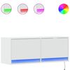 vidaXL Zidni TV ormarić s LED svjetlima bijeli 100 x 31 x 38 cm