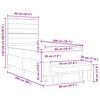 vidaXL Krevet s opruga kutije s madracem Crna 90 x 200 cm tkanina