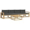 vidaXL Set vanjskih sofa 4 kom. Bijela i antracit