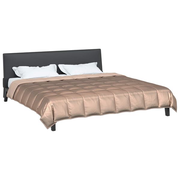 vidaXL Ljetni pokrivač Zlatno 240 x 260 cm Saten i mikrovlakna