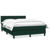 vidaXL Box Spring krevet s madracem tamno zeleni 160x220 cm bar&scaron;un