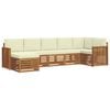 vidaXL Set vanjskih sofa 7 kom. Prirodna i krem