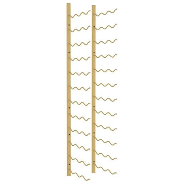 vidaXL Zidni stalak za vino za 36 boca zlatni željezni