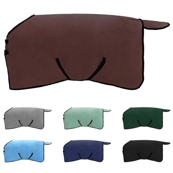 vidaXL Pokrivač za konje Puni tamnosmeđi Poliester