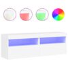 vidaXL Zidni TV ormarići s LED svjetlima 2 kom bijeli 60x30x40 cm