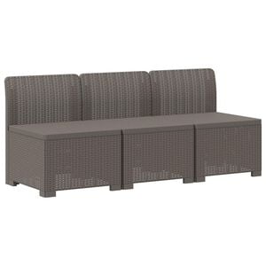 vidaXL Sofa za vrt za 3 osobe sa izgledom rattan 3-sjedalo PP