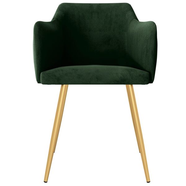 vidaXL Blagovaonske stolice 6 kom tamnozelene bar&scaron;unaste