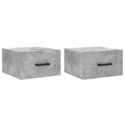vidaXL Zidni noćni ormarići 2 kom Siva betona 35 x 35 x 20 cm
