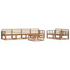 vidaXL Set vanjskih sofa 7 pcs Prirodna Čvrsto drvo akacije