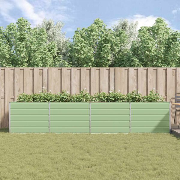 vidaXL Sadilica Pastelno zelena 195 x 100 x 45 cm Cinkani čelik