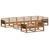 vidaXL Set vanjskih sofa 9 pcs Prirodna Čvrsto drvo akacije