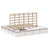 vidaXL Krevetna konstrukcija Bijelo 200 x 200 cm Čvrsto borovo drvo