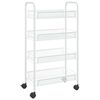 vidaXL Kuhinjska kolica s 4 razine bijela 46 x 26 x 85 cm željezna