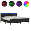 vidaXL Krevetna konstrukcija Crna 180 x 200 cm Umjetna koža