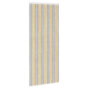 vidaXL Zavjesa protiv insekata Chenille Siva i bež 90 x 220 cm 100% PP