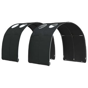 vidaXL Tunis za krevet 2 pcs Crna 211 x 67.5 x 2 cm Poliester