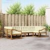 vidaXL Set vanjskih sofa s jastukom 6 pcs Prirodna i krem