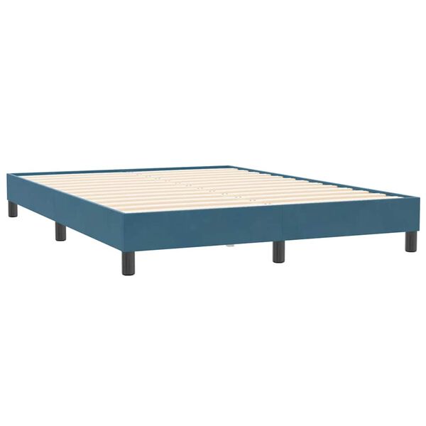 vidaXL Box Spring krevet bez madraca tamnoplavi 160x210 cm samt