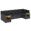 vidaXL 7-dijelni set vrtnih sofa od poliratana s jastucima crni