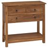 vidaXL Kreveta Prirodna 79 x 35 x 80 cm Čvrsto teak drvo