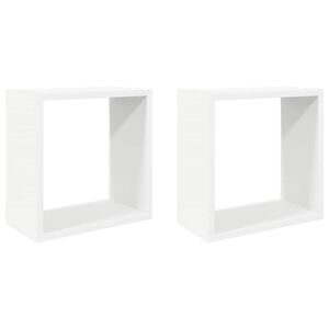 vidaXL Kockaste zidne police 2 kom bijele 30 x 15 x 30 cm