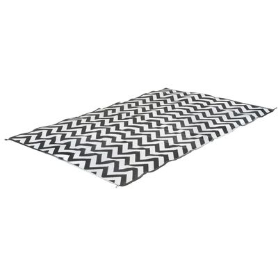 Bo-Camp vanjski tepih Chill mat Wave 2,7 x 3,5 XL m crno-bijeli