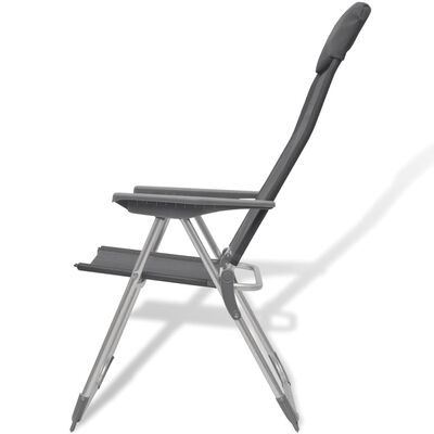vidaXL Sklopive podesive stolice za kampiranje od aluminijuma 2 kom