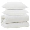 vidaXL Duvet s jastucima s jastukom 3 kom. Bijela Mikrovlakna