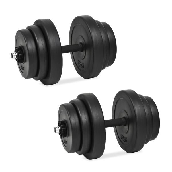 vidaXL Set Utega 40 kg 18 komada
