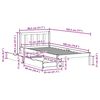 vidaXL Okvir kreveta bez madraca bijeli 75 x 190 cm masivna borovina