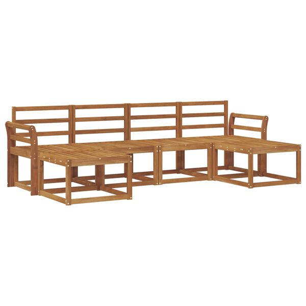 vidaXL Set vanjskih sofa 6 pcs Prirodna Konstruirano drvo