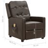 vidaXL Masažna fotelja od sjajne umjetne kože smeđa