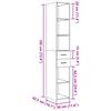 vidaXL Visoka komoda bijela 30 x 42,5 x 185 cm od konstruiranog drva