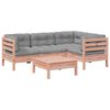 vidaXL 5-dijelni set vrtnih sofa s jastucima masivno drvo duglazije
