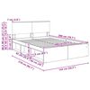 vidaXL Krevetna konstrukcija Crna 140 x 200 cm Konstruirano drvo