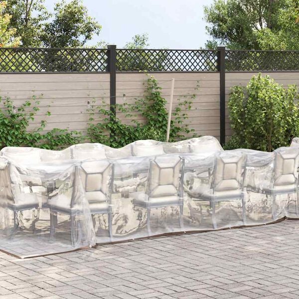 vidaXL Prozirna cerada s u&scaron;icama 3x6 m polietilen