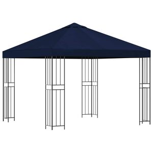 vidaXL Gazebo 3 x 3 m Plava Poliester i čelik 190 gsm