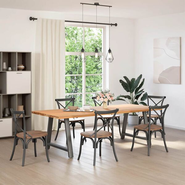 vidaXL Noge za blagovaonski stol A-oblika 2 kom antracit 100 x (72-73) cm čelik