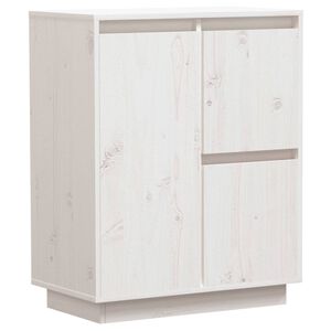 vidaXL Komoda bijela 60 x 34 x 75 cm od masivne borovine