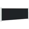 vidaXL Uvlačiva bočna tenda za terasu 180 x 500 cm crna